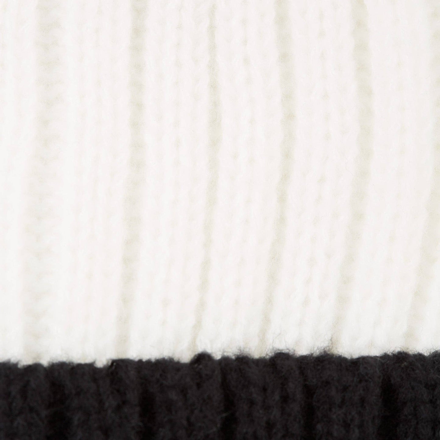 Sofia Ribbed Beanie - White/Black