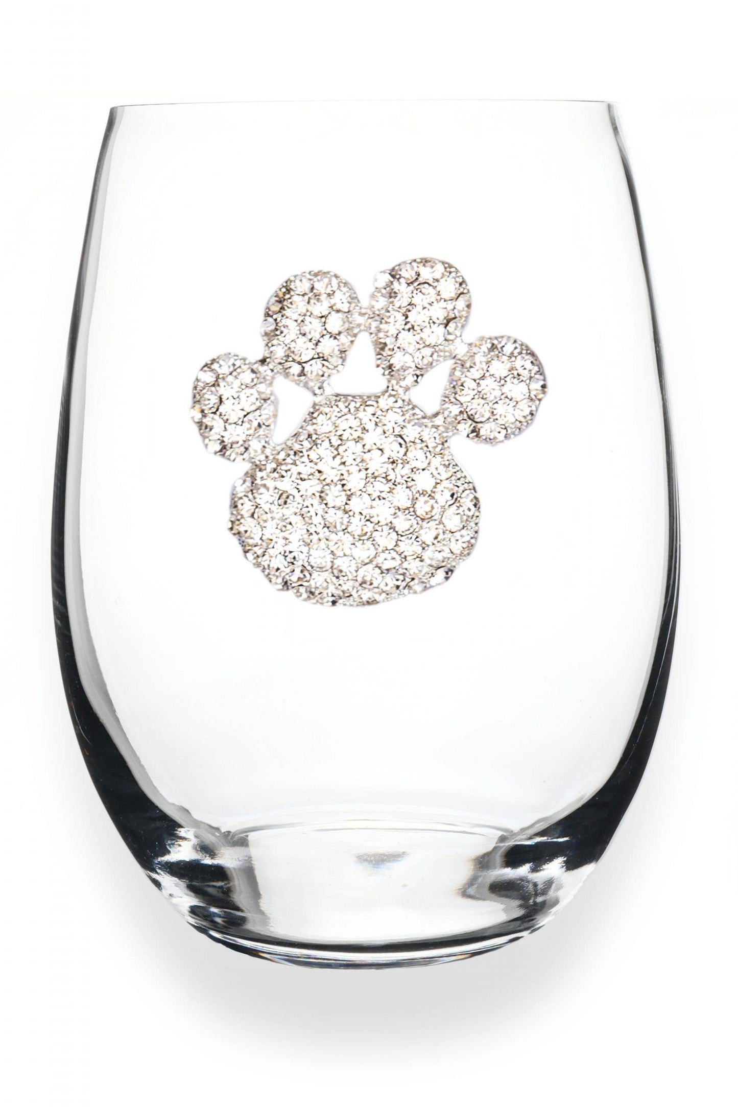 The Queens' Jewels® - Paw Print Jeweled Stemless Wine Glass