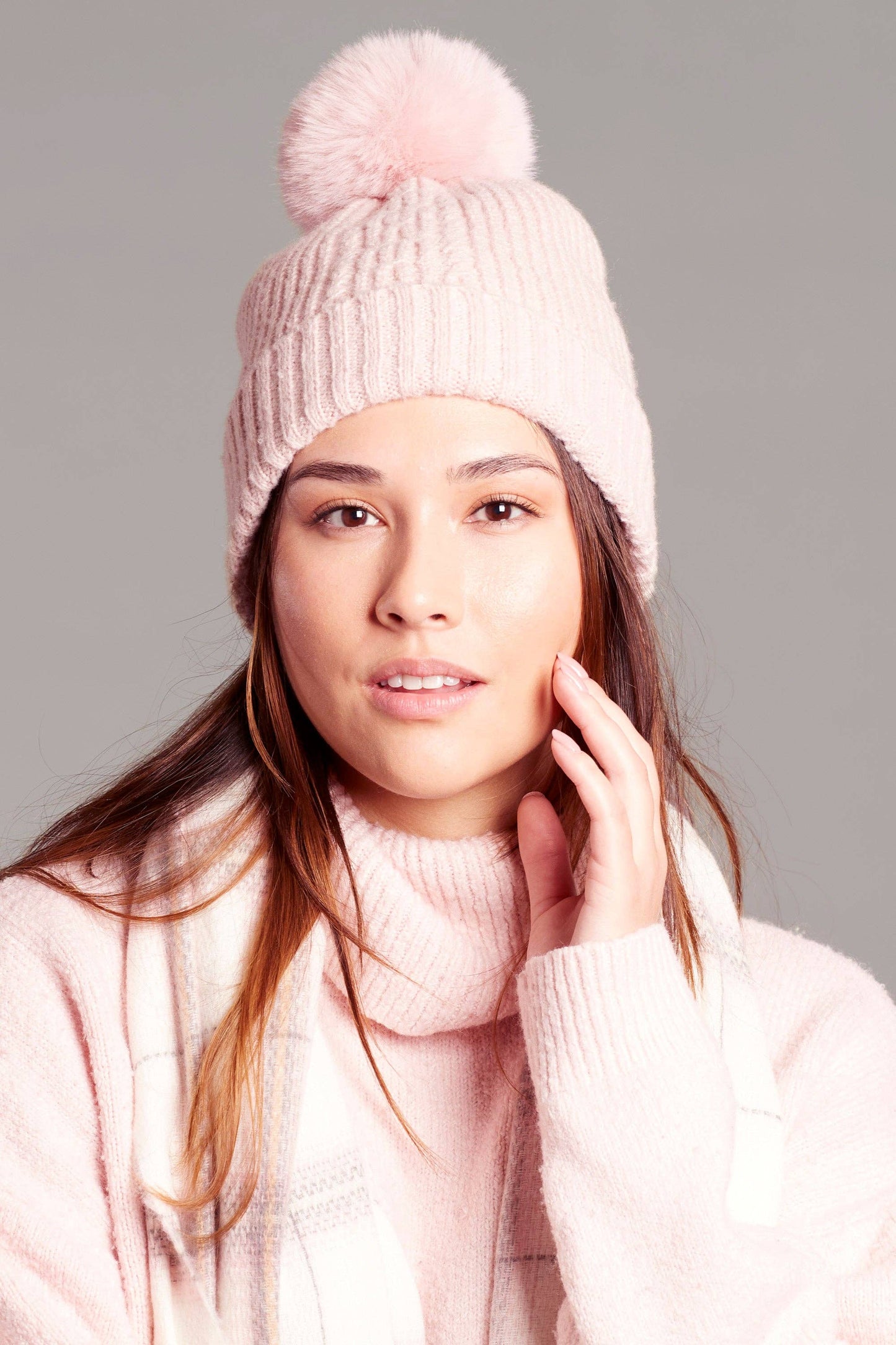 Kenzie Knit Beanie - Pink