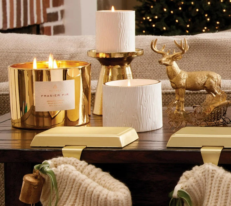 Frasier Fir Gilded Poured Candle,3 Wick