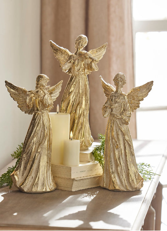 14” Gold Angel with Instrument