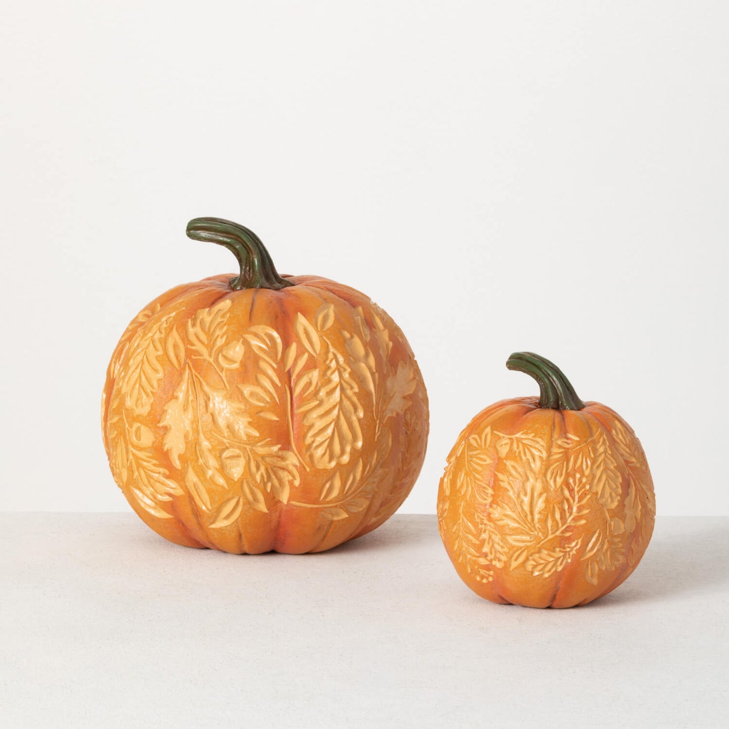 Carved Leaf Pumpkin